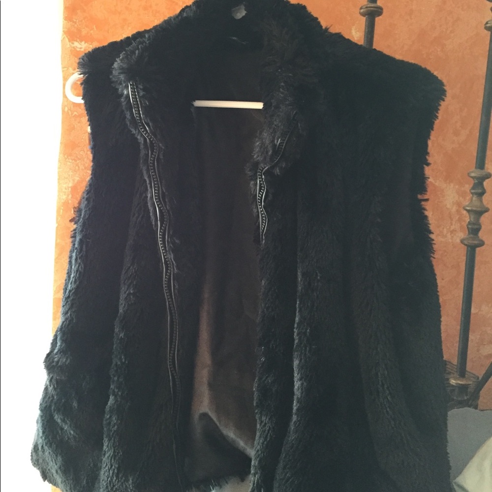 Faux fur vest